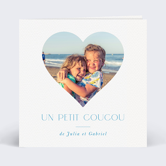 Carte amitié Photo en Coeur