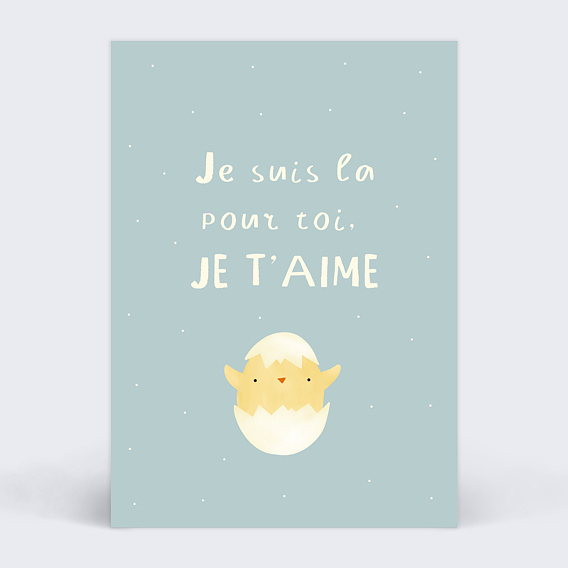 Carte amitié Poussin