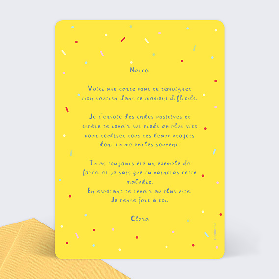 Carte bon rétablissement Banane Festive Verso