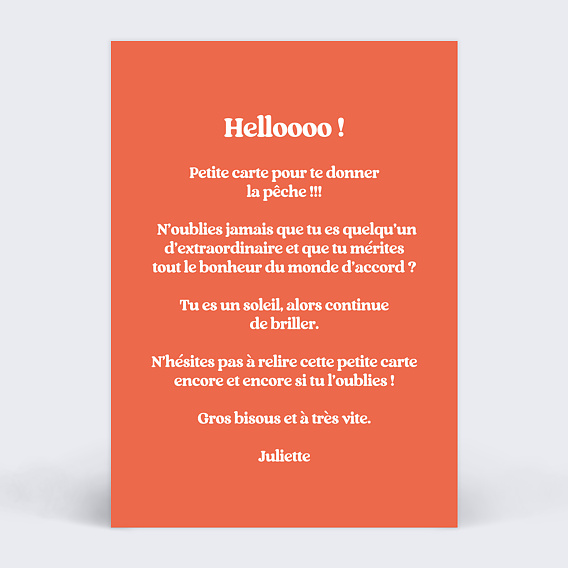 Carte amitié Good Vibes Verso