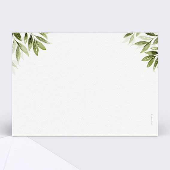 Carte amitié Lauriers suspendus Verso