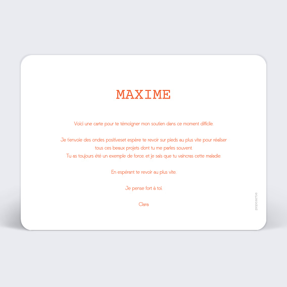 Carte bon rétablissement Pêche Verso