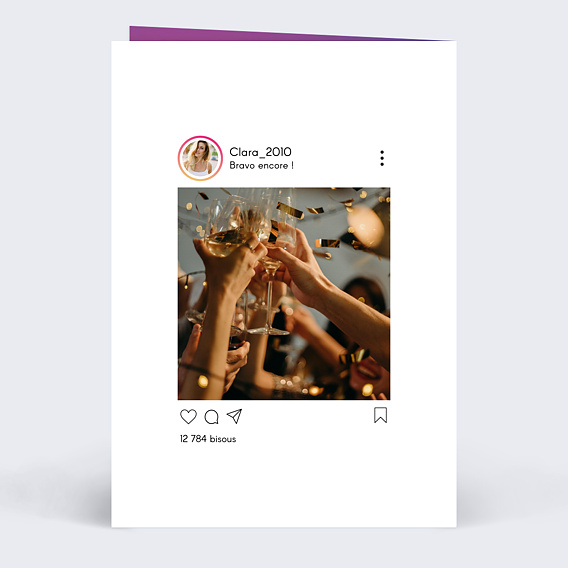 Carte amitié Tendance Verso