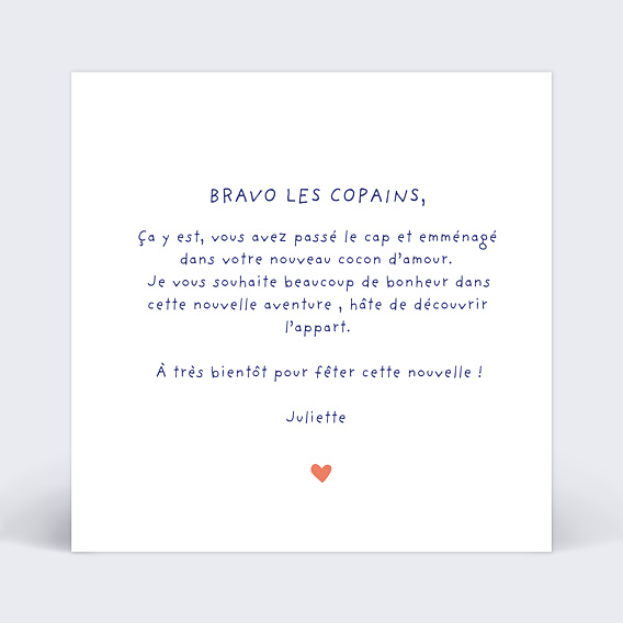 Carte amitié Boîte aux Lettres Verso