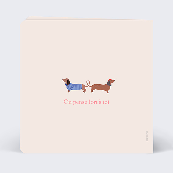 Carte de bon rétablissement Duo Chiens