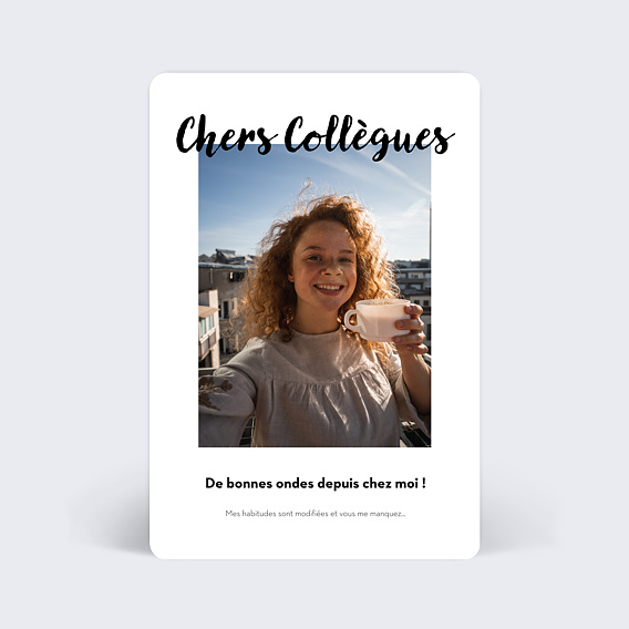 Carte de départ De mes Nouvelles Recto