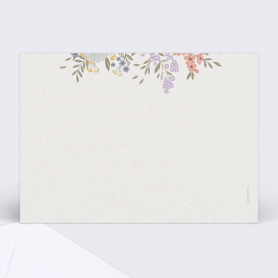 Carte amitié Prairie fleurie Verso