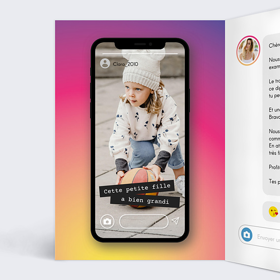 Carte amitié Tendance Intérieur Gauche