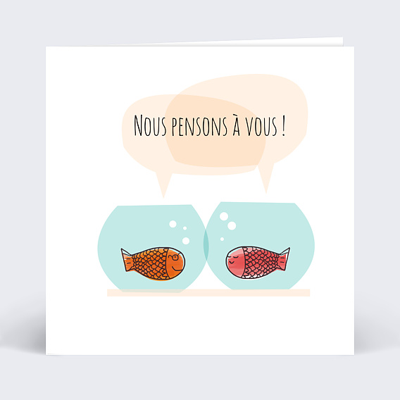 Carte amitié Poissons Recto