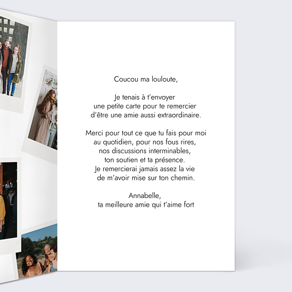 Correspondance Amitié Polaroid