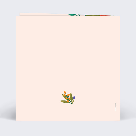 Carte amitié Jardin Enchanté Verso