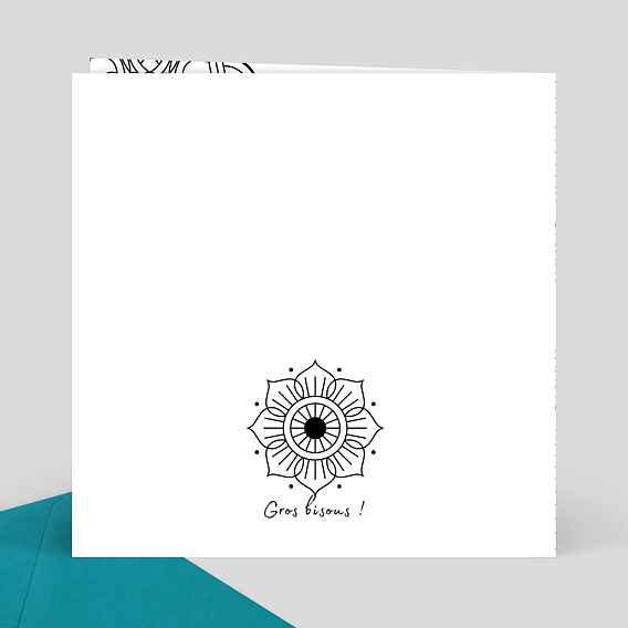 Carte amitié Coloriage Mandala Verso