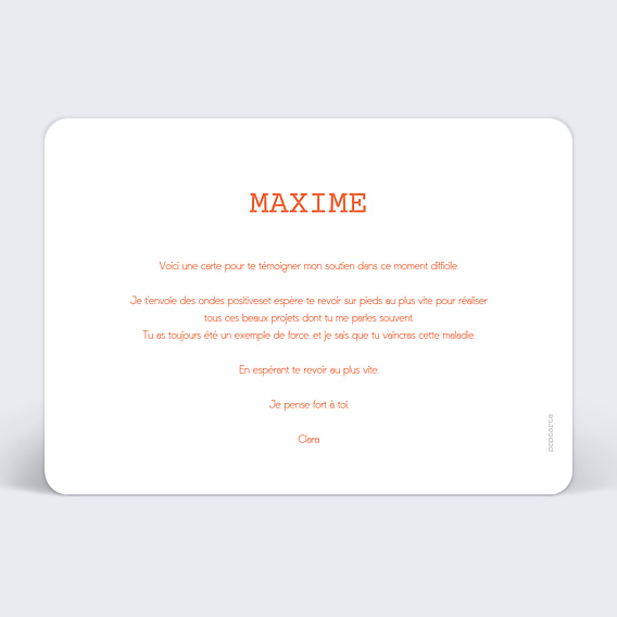 Carte de bon rétablissement Pêche
