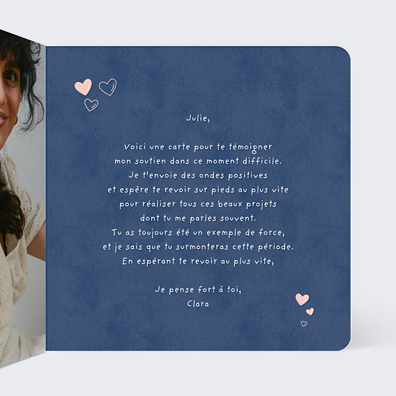 Carte de bon rétablissement Envolée d'Amour