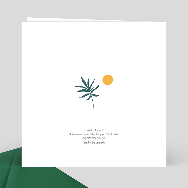 Carte de Correspondance Wild Garden Verso
