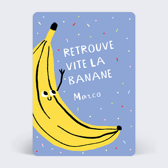 Carte de bon rétablissement Banane Festive