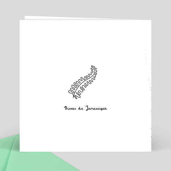 Carte amitié Coloriage Dinosaure Verso