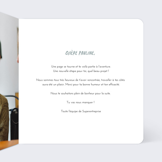 Carte de départ Bonne Route ! Intérieur Droit