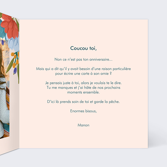 Carte amitié Jardin Enchanté Intérieur Droit