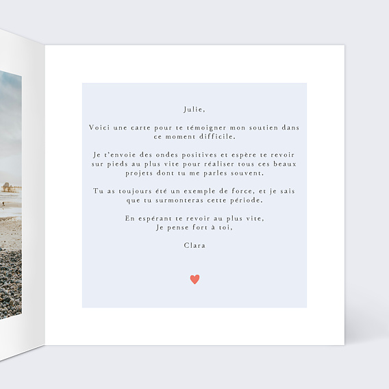 Carte bon rétablissement Je t'Aime Grand Comme ça ! Intérieur Droit