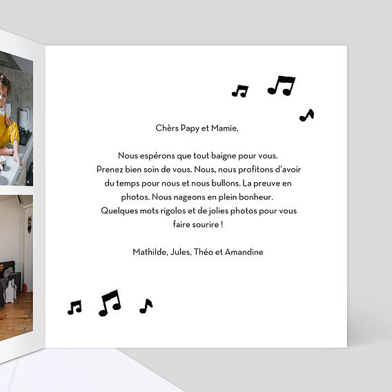 Carte amitié Ondes Positives Intérieur Droit