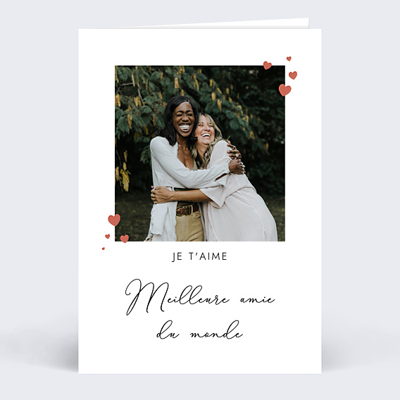 Carte amitié Encadré Coeur
