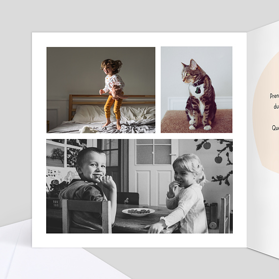 Carte amitié Poissons Intérieur Gauche