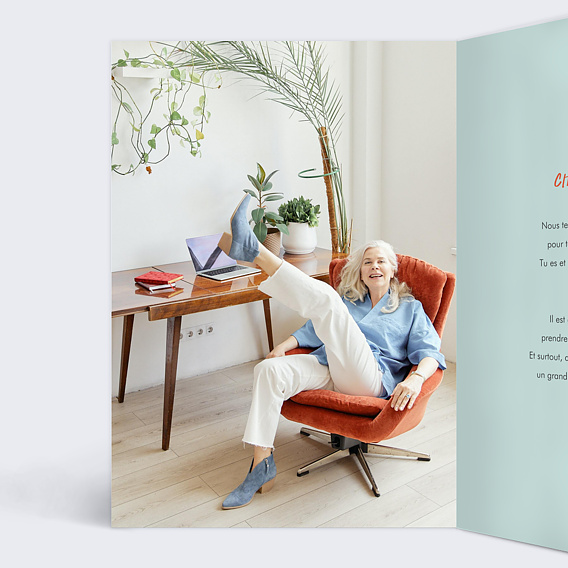 Carte de départ Bonne Continuation Intérieur Gauche