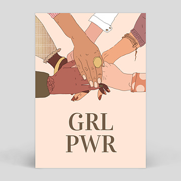 Cartes de Correspondance Girl power