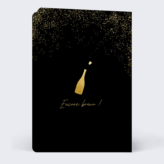 Carte amitié Champagne Festif Verso