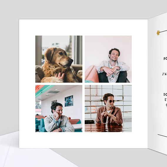 Carte amitié Bonnes Nouvelles Intérieur Gauche