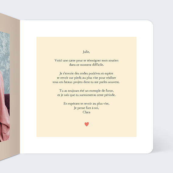 Carte bon rétablissement Corgi Love Intérieur Droit