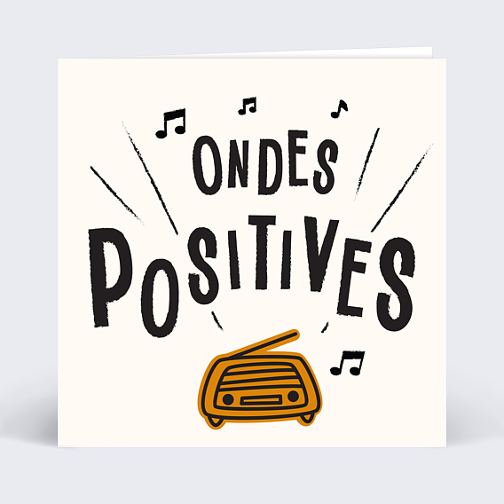 Carte amitié Ondes Positives Recto