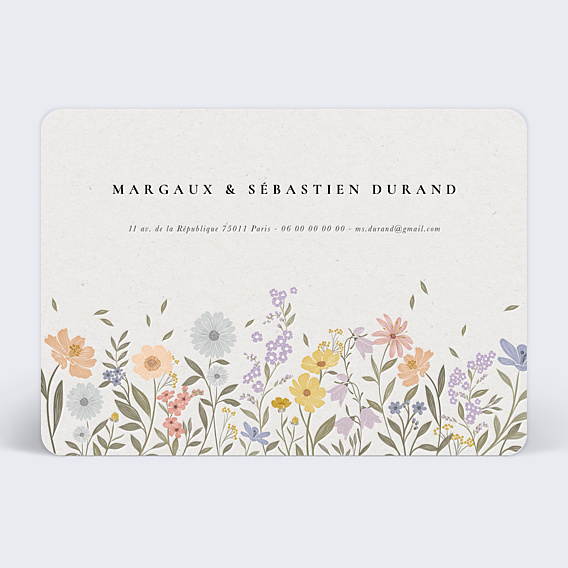 Carte amitié Prairie fleurie