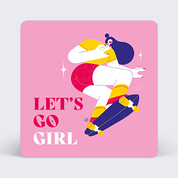 Cartes de Correspondance Laura Deleuze x Popcarte - Let's go girl