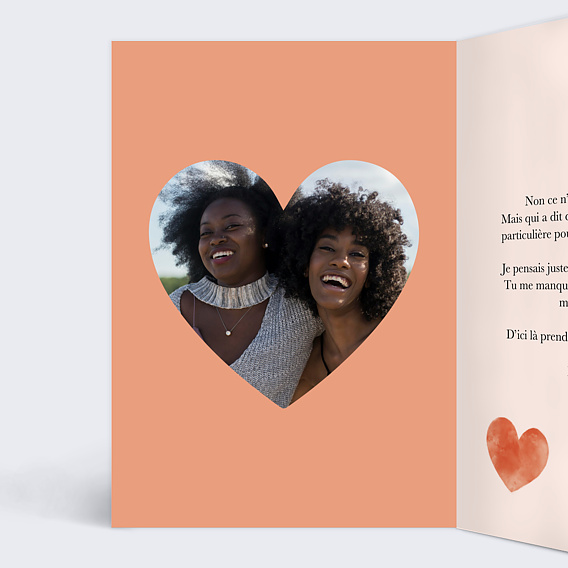 Carte amitié Éclats de Cœurs Intérieur Gauche