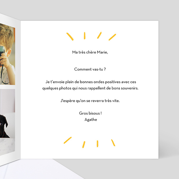 Carte de Correspondance Be happy Intérieur Droit