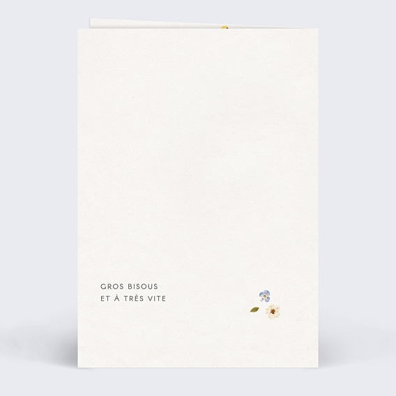 Carte amitié Fleurs Pressées Verso