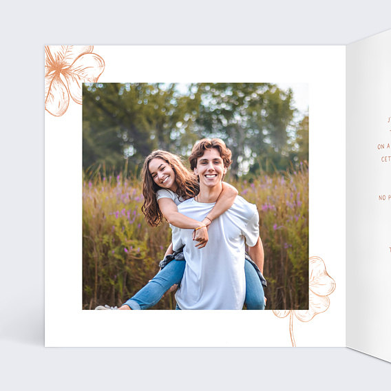 Carte amitié Trèfle avec qualités Intérieur Gauche