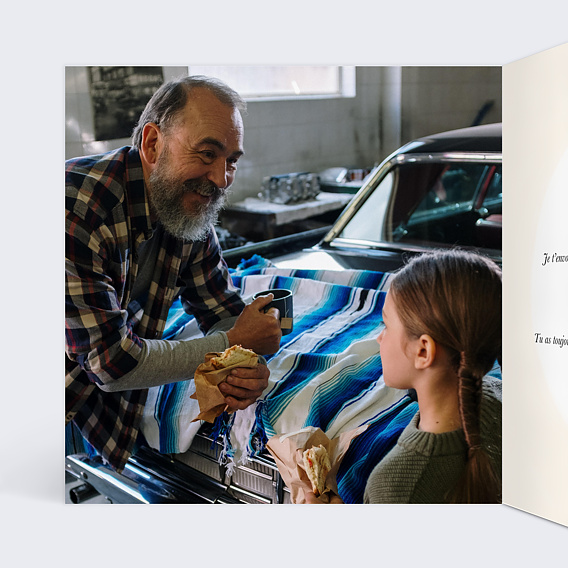 Carte bon rétablissement Voiture Vintage Intérieur Gauche