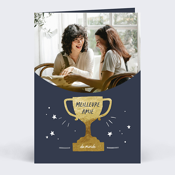 Carte amitié Coupe meilleure amie