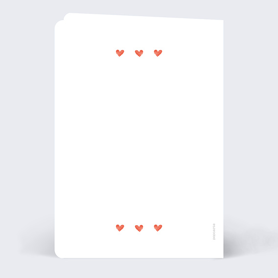 Carte amitié Motif Petit Coeur Verso
