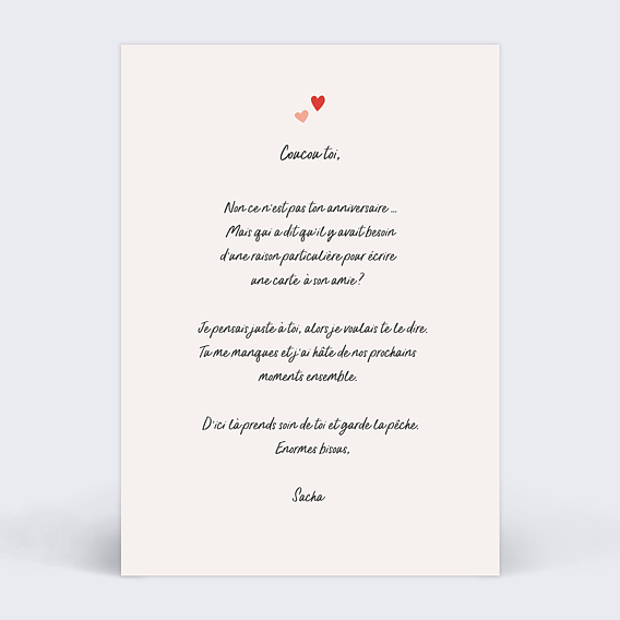 Carte amitié Citron Verso