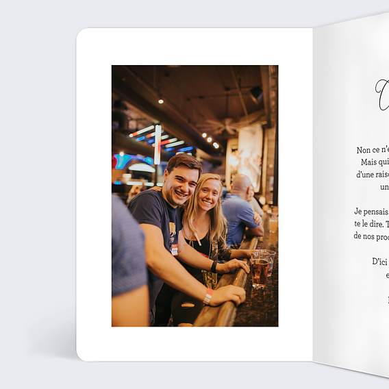 Carte amitié Bonjour mon ami Intérieur Gauche