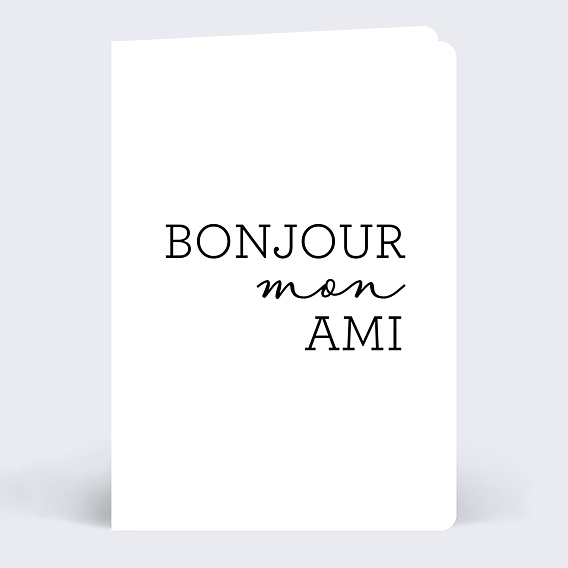 Carte amitié Bonjour mon ami