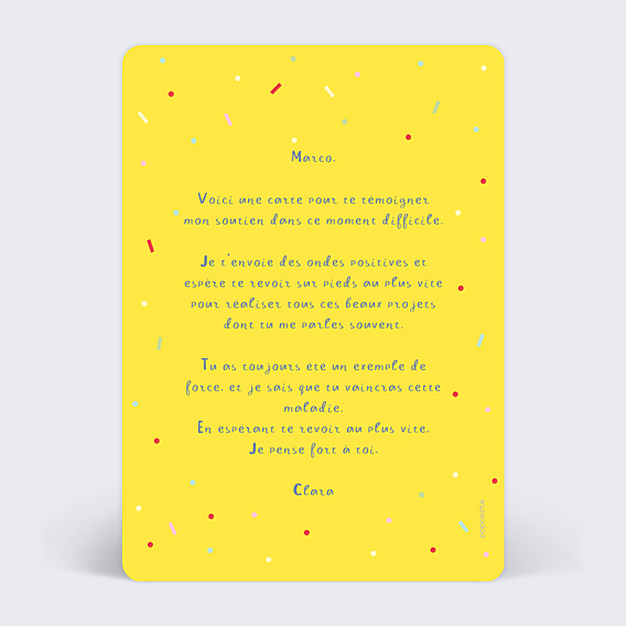 Carte de bon rétablissement Banane Festive