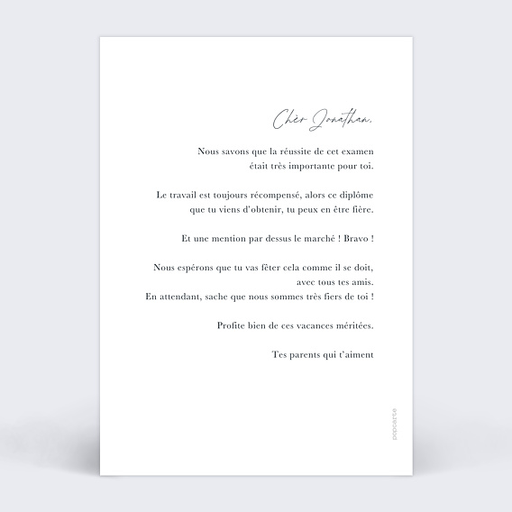 Carte amitié Effet Photo Vintage Verso