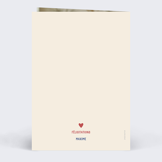 Carte amitié Médaille Verso