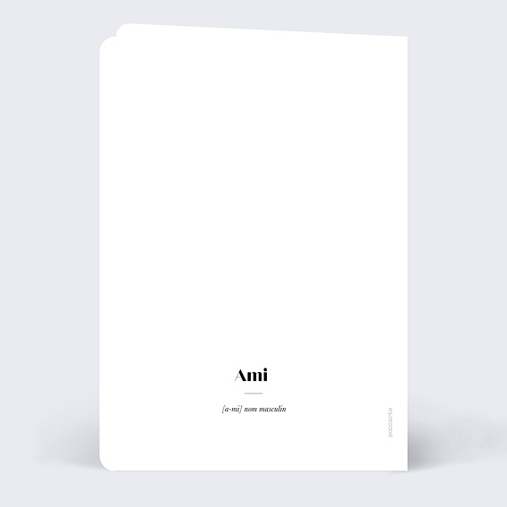 Carte amitié Amitié Définition Verso