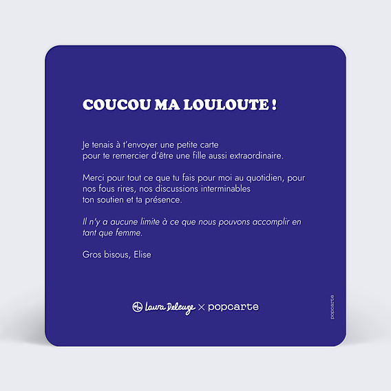 Correspondance Laura Deleuze x Popcarte - Let's go girl